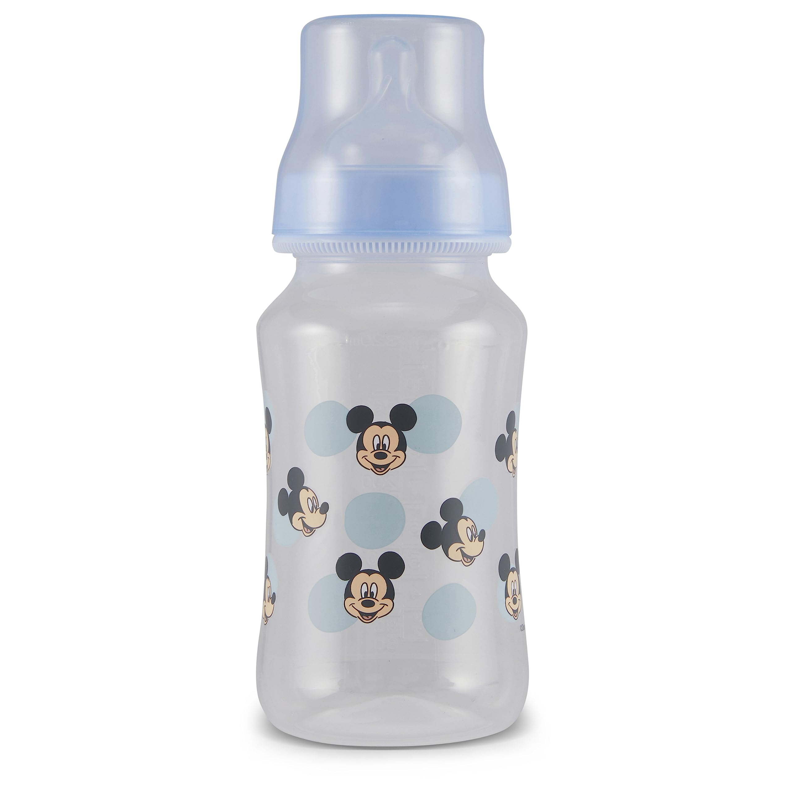 Disney Mickey Mouse Babyflaschen, 325 ml, für Jungen und Mädchen, 2 Stück, Sanduhr-förmige Flaschen für Neugeborene und alle Babys, BPA-freie Kunststoffflaschen für Babypartys