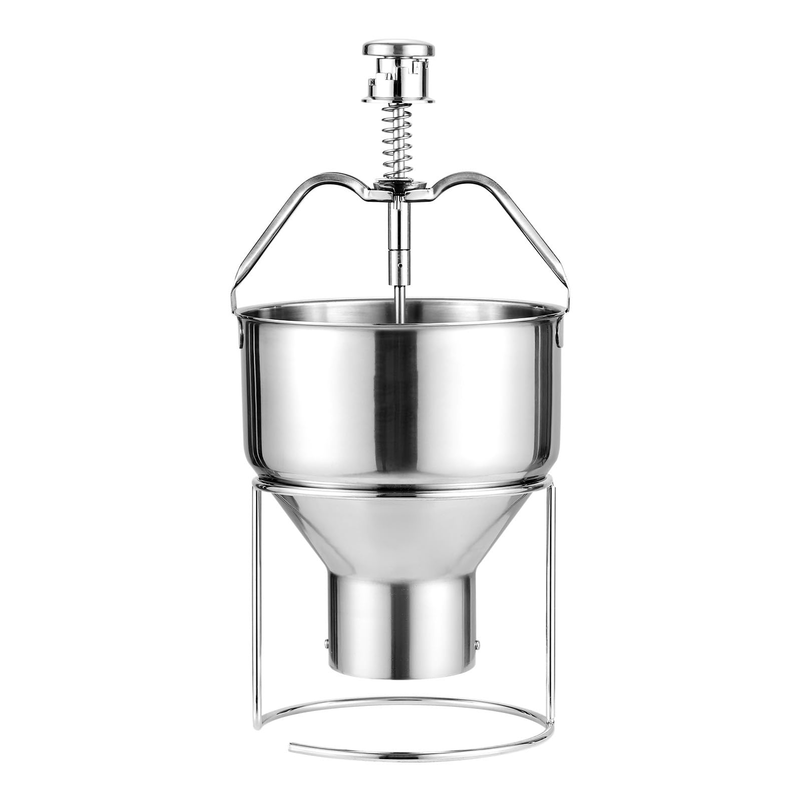 VEVOR Distributeur de beignets manuel, en acier inoxydable 304, distributeur de pâte commerciale grande capacité, réglable sur 6 épaisseurs avec support, pour restaurant, café, boulangerie, cuisine