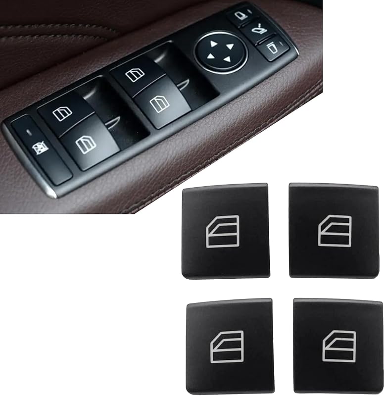 Kit de Capas para Botões do Interruptor Mestre do Vidro Elétrico FZJDSD Mercedes-Benz – 4 unidades