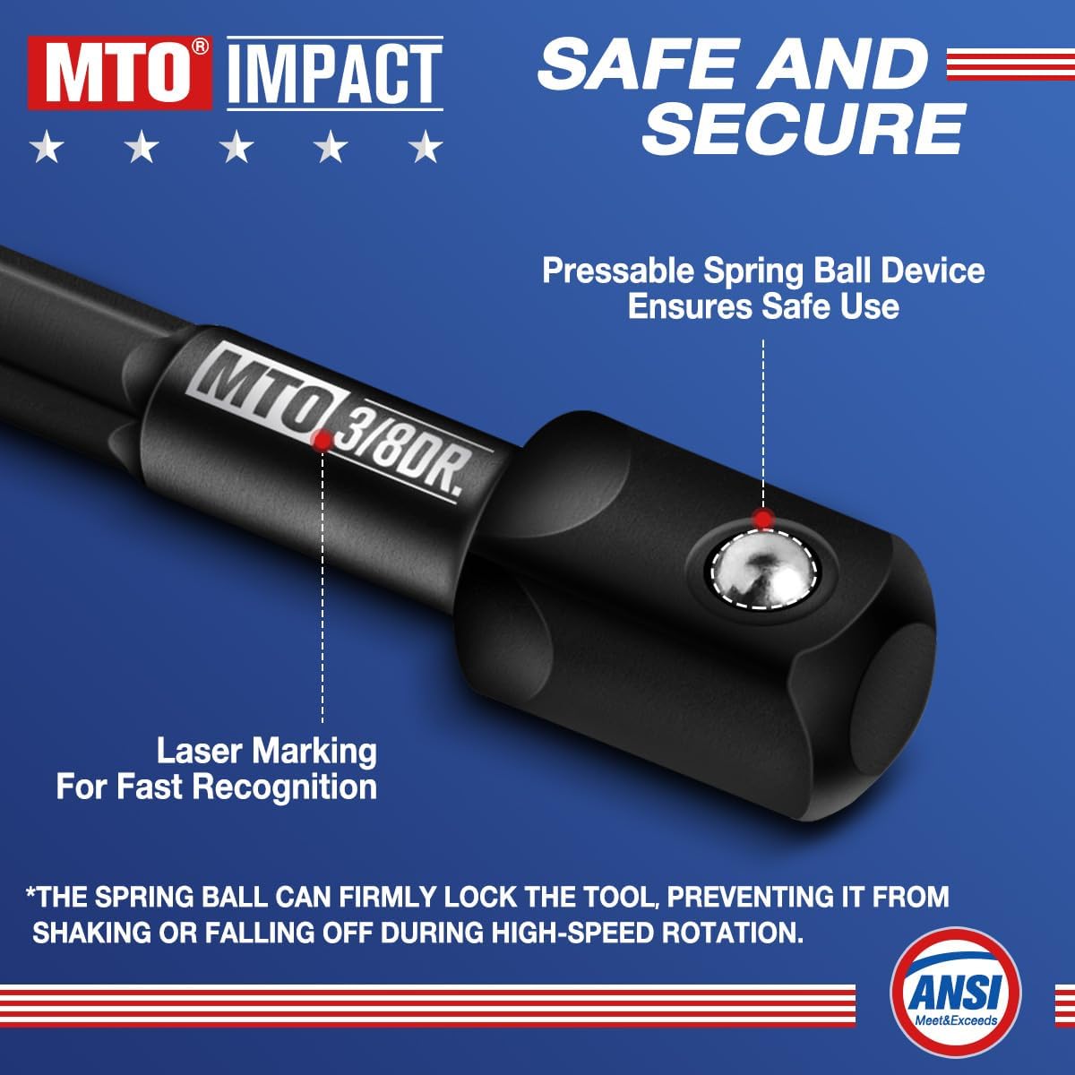 MTO 3/8-Inch Drive Impact Socket Adapter Set 10PCS, 1/4” Hex Shank Drill Wrench Adapter for Automotive & DIY, Power Drill To High Torque Impact Wrench, CR-V Steel - Image 3
