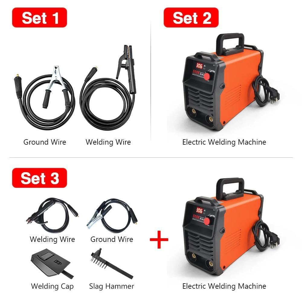 Electrodos 3 en 1, dispositivo de soldadura IGBT Inverter 300 A 230 V Mini portátil compacto dispositivo de soldadura con pantalla digital LED, equipo de soldadura para profesionales y bricolaje