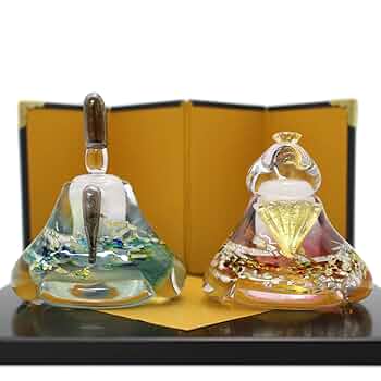 ハンドメイド　ガラスのお雛様 ガラスのお雛様 華雛 (はなびな) glass calico グラスキャリコ