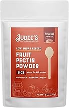 Judee's Fruit Pectin Powder Low Sugar Needed 6 oz - 100% Non-GMO and Vegan - Gluten-Free and Nut-Free - Made in USA - Great for Thickening - Use to Make and Stabilize Jams and Jellies