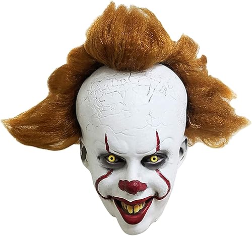 Máscara de látex de payaso para Halloween, disfraz de loco Joker, cosplay, máscara de payaso asesino, máscara de látex, accesorios de disfraz de