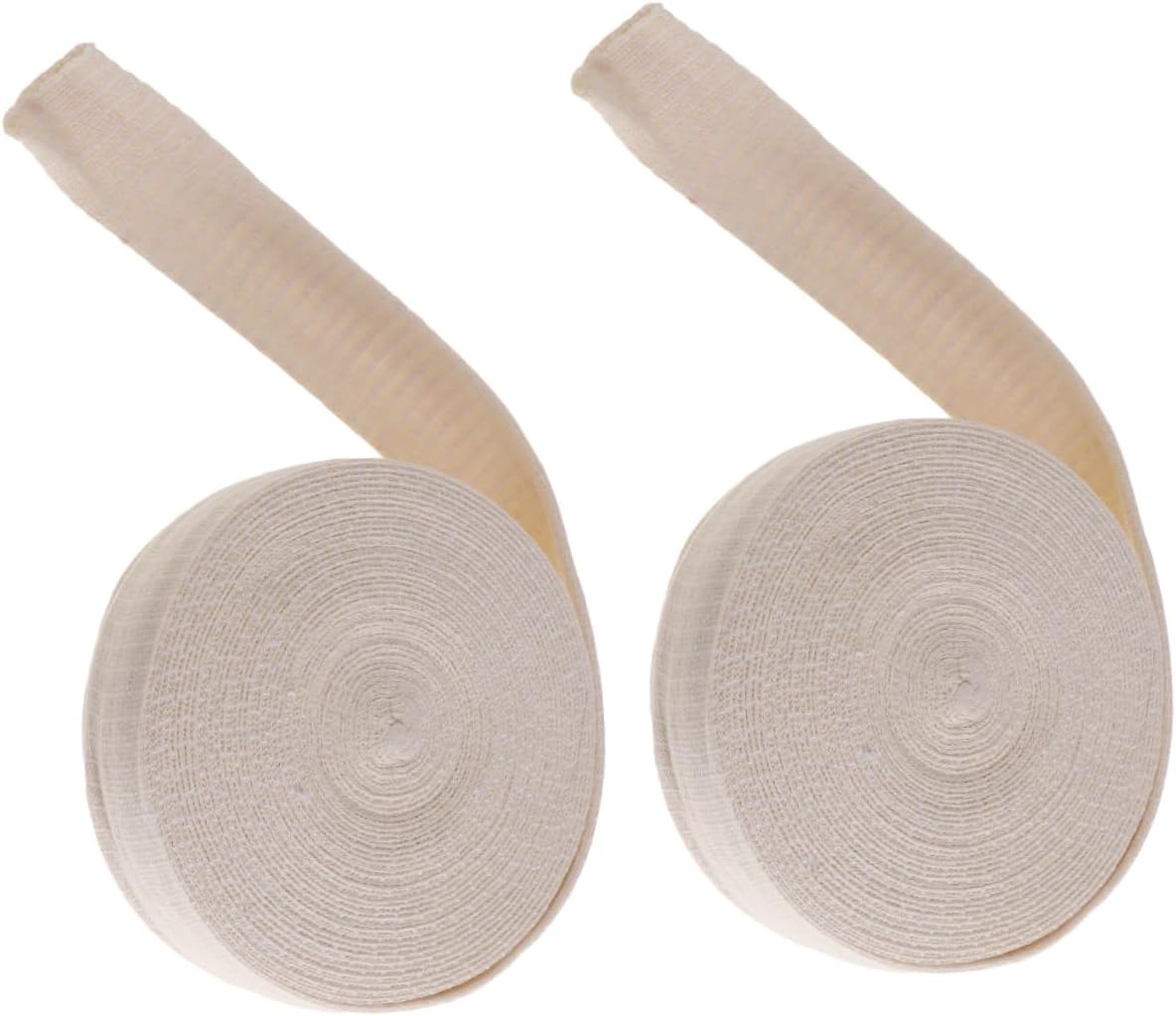 KOMBIUDA 2rolls High Elastic Cotton Stockinette Tubular Bandage for Legs and Knees Lightweight Breathable and Comfortable for -Term Use for and Support During Activities