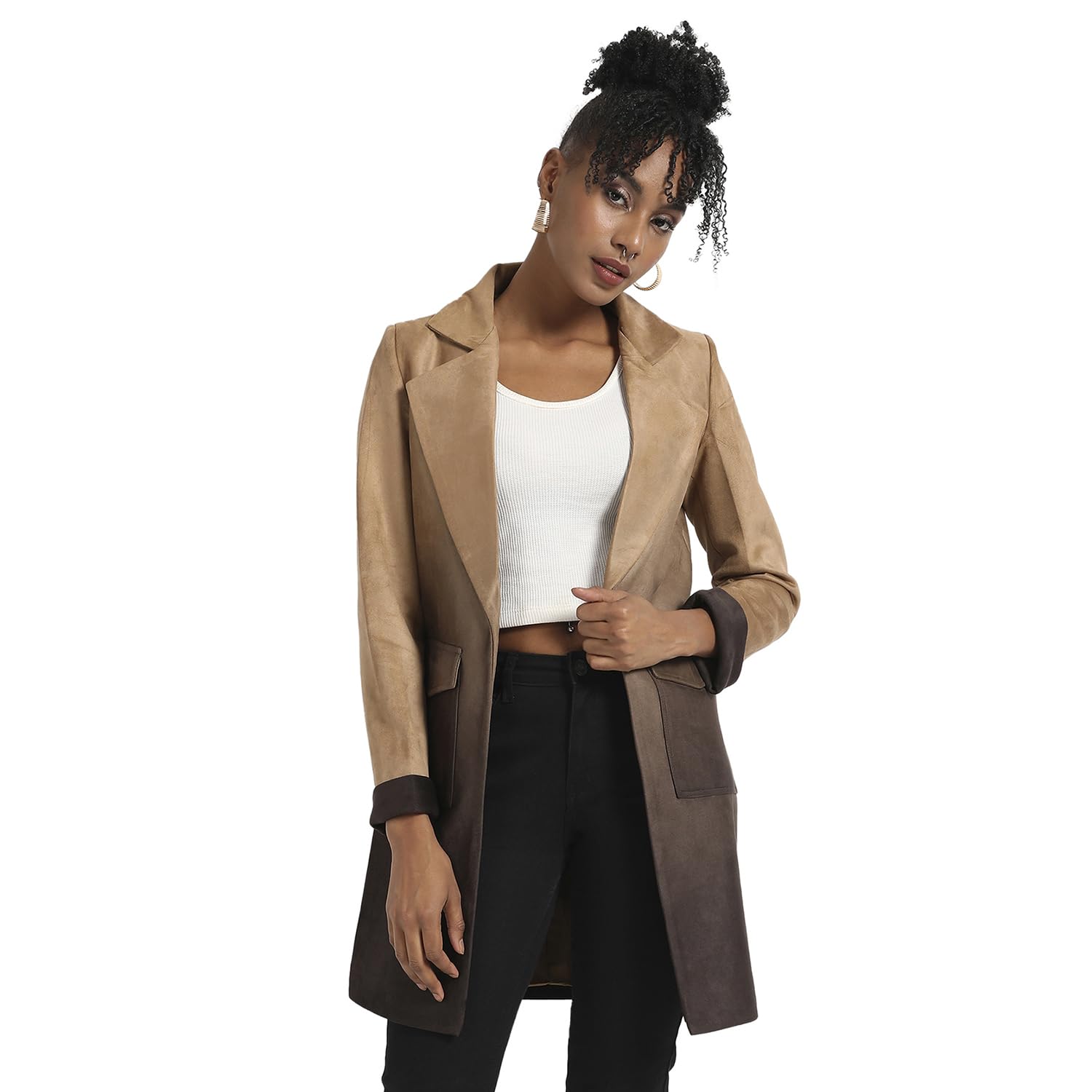 pinacolada Womens Polyester Long Coat-picture-42