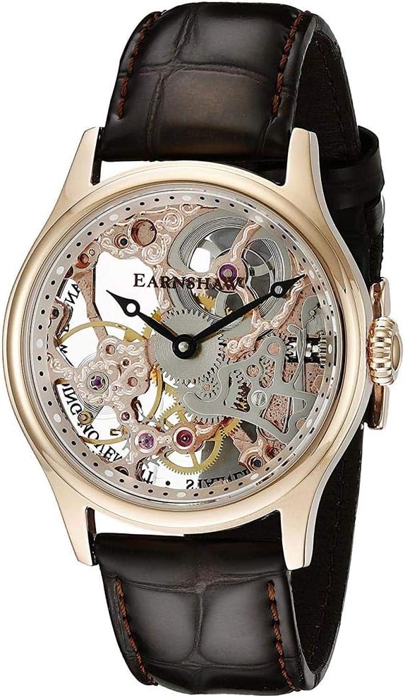 Thomas Earnshaw Men's ES-8049-03 Bauer Gold-Tone Stainless Steel Skeleton Watch