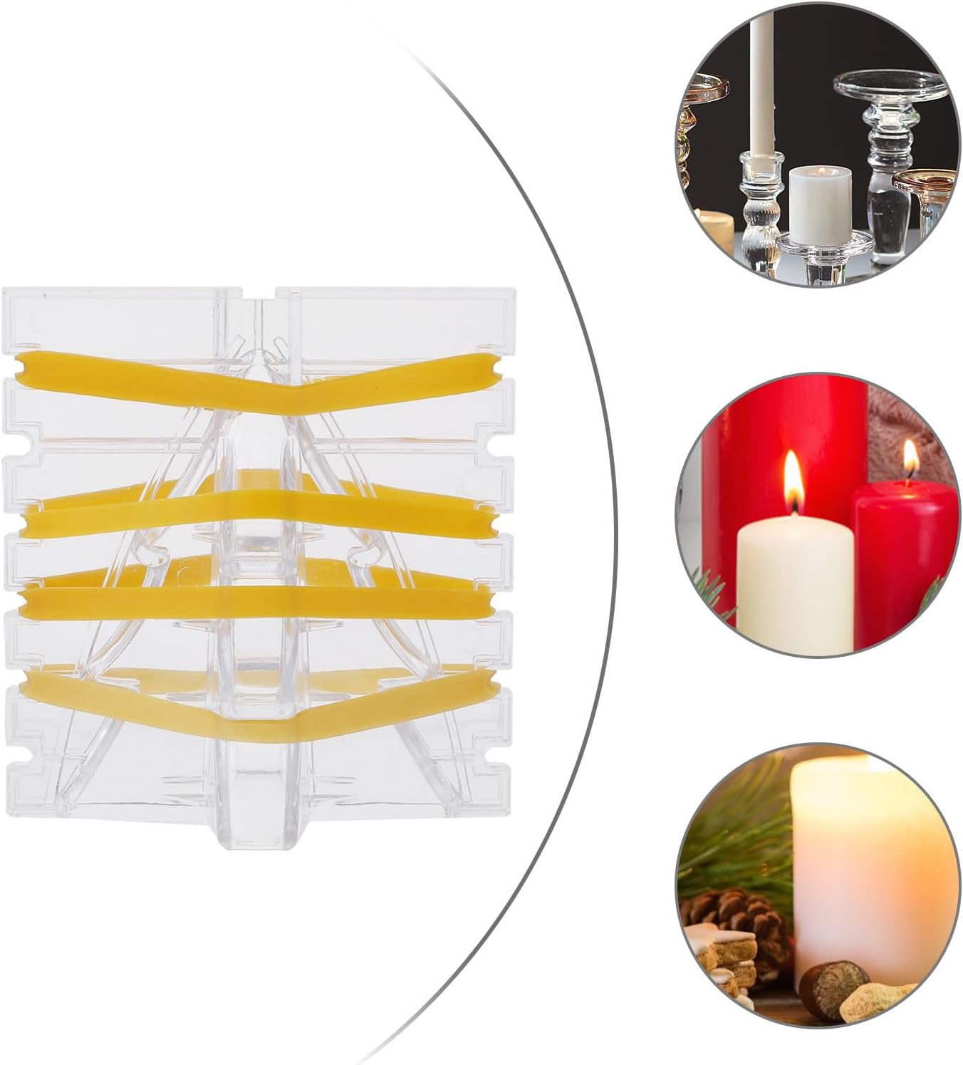 Christmas Candle Mold Cross Shaped Plastic Reusable for Candle Making