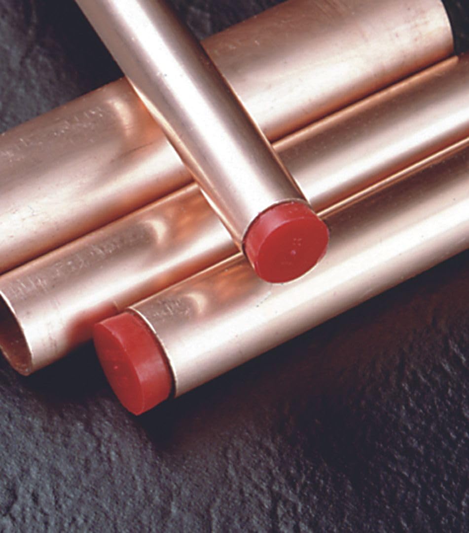 Caplugs Tapón de tubo de cobre tipo K de plástico K-8, PE-LD, tapón OD 0.5" ID 0.45", rojo (paquete de 200)