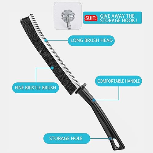 Miniatura 4 de Cepillo de limpieza de hendiduras, herramienta multifuncional de limpieza de huecos, cepillo de baño para huecos, cepillo limpiador de lechada,