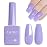 CANNI Purple Gel Polish, 1Pcs Gel Polish Purple Color Pale Violet Nail Polish Gel High Gloss Soak Off U V Gel Nail French Nail Manicure Salon DIY