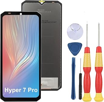 LCD Display Compatible with Hotwav Hyper 7 Pro LCD Display Touch Screen Assembly Repair Replacement Parts with Tools.