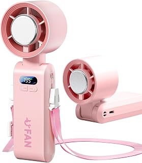 Handheld Fan, Portable Handheld Fan with Ice Function, mini personal fan, Turbo Powerful Rechargeable Fans,1-199 Speed, Foldable, for Women Men Outdoor Indoor travel essentials(Pink)