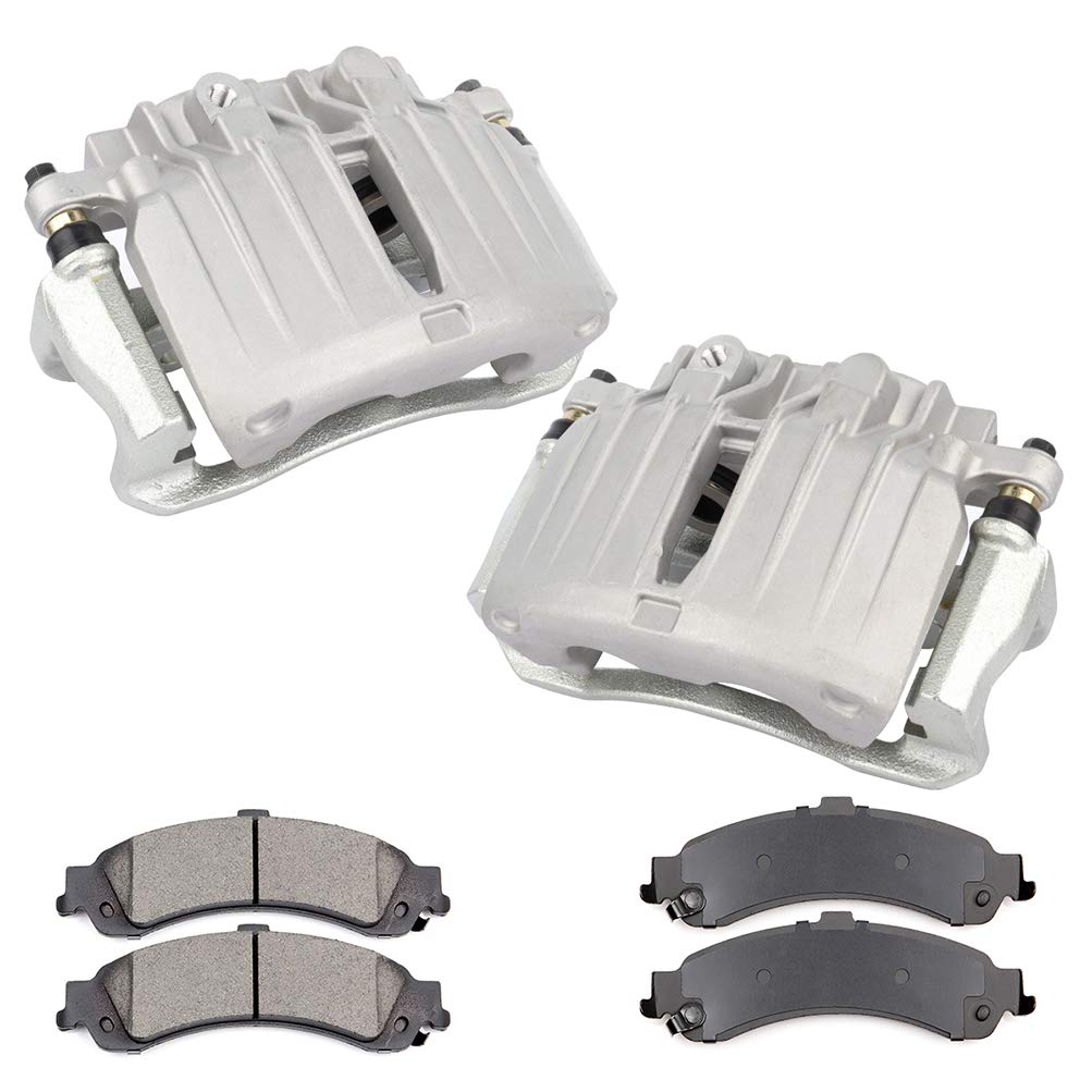 cciyu Rear Brake Caliper with Pads fit For Cadillac Escalade ESV EXT,2002-2006 For Chevy Avalanche Silverado Suburban Tahoe,For GMC Sierra 1500 HD Yukon Yukon XL 1500
