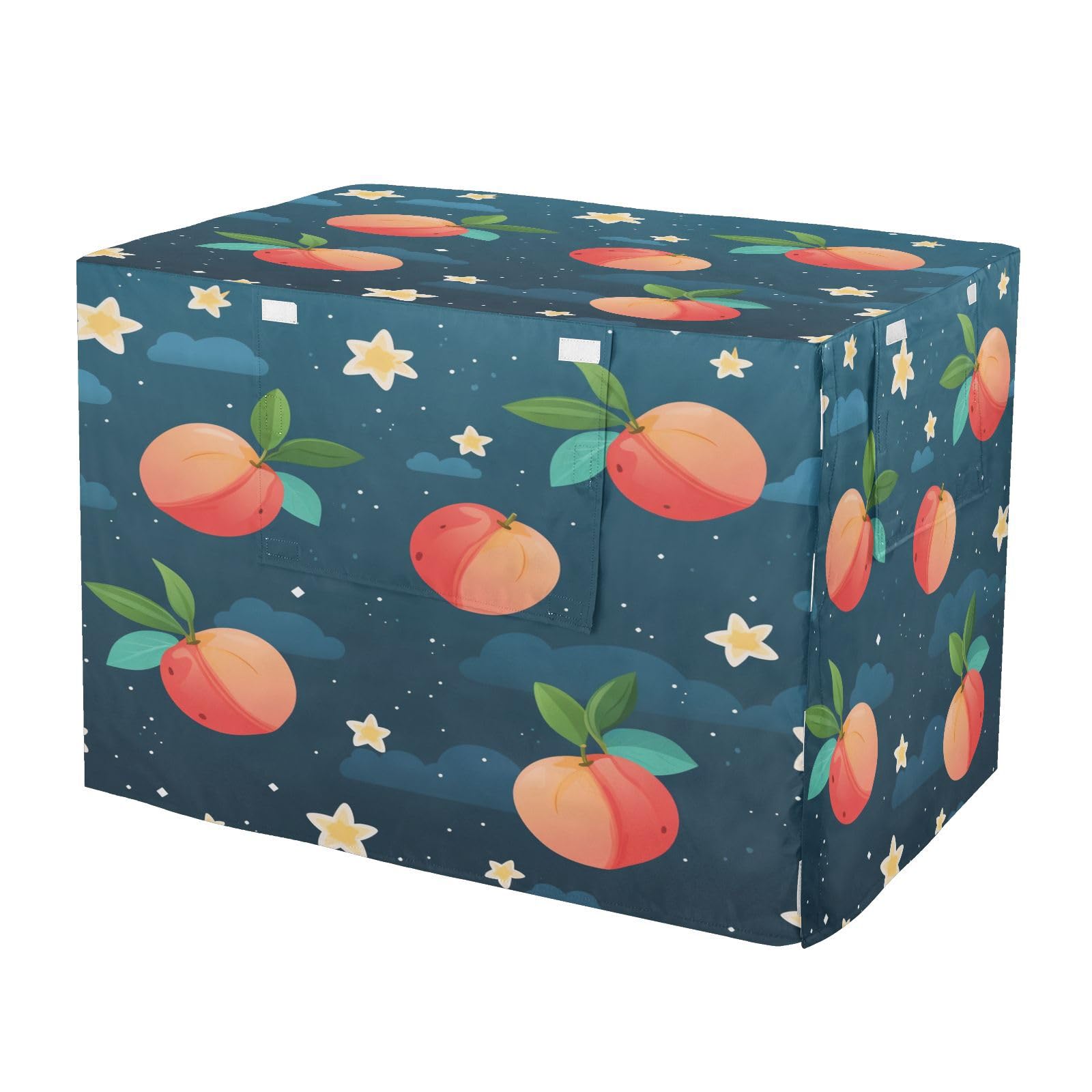 Housse imperméable pour cage chien motif fleur bleu foncé