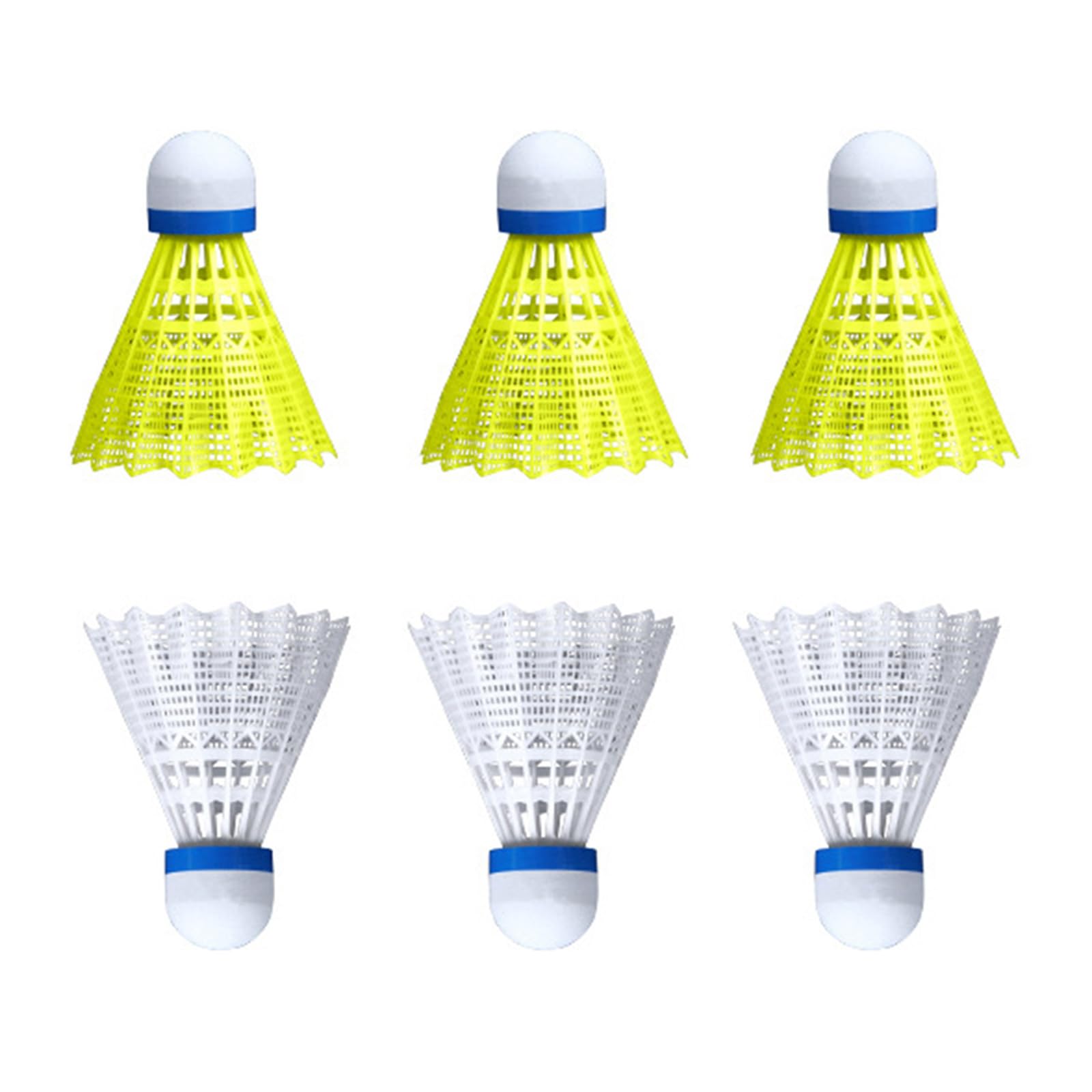 Kangnice 6pcs Professional Shuttlecocks Badminton for Outdoor Sports Training Nylon Shuttlecocks