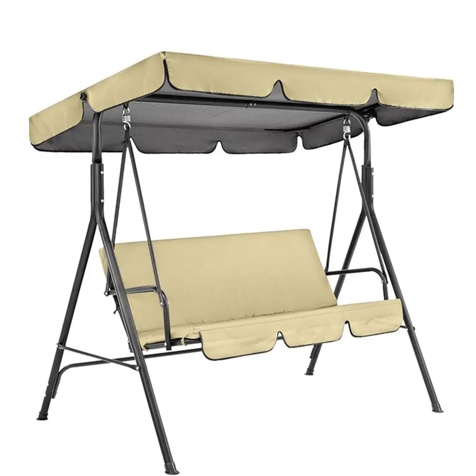 Balancelle Hollywood avec support noir pour des moments de détente sur votre terrasse de jardin