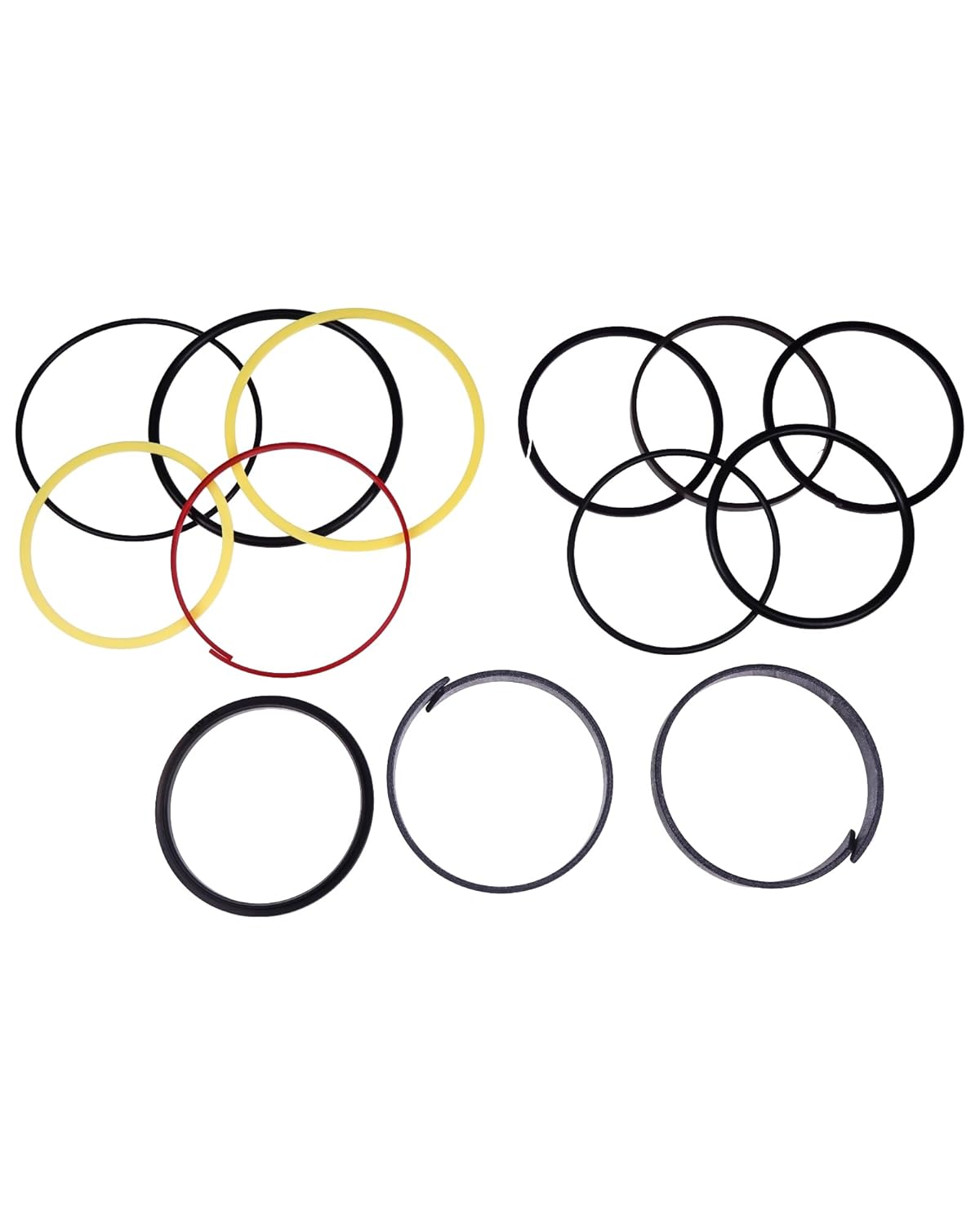 FridayParts Hydraulic Cylinder Seal Kit AH212101 Compatible for John Deere Engine 4045 6068 6090 Loader 210C 310G 315SK 325SL 410J 710K Replacement