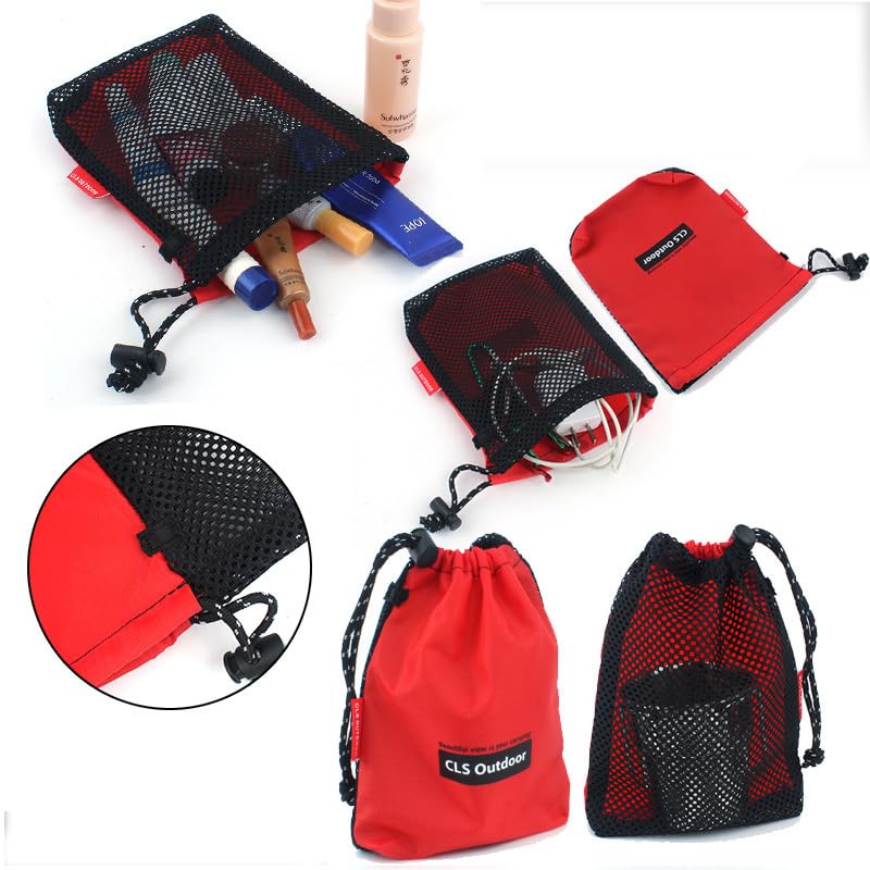 5-in-1 Drawstring Ditty-Bags Mesh Bag-Home Storage Nylon Ditty-Bag Outdoor Sports Camping Travel Storage2