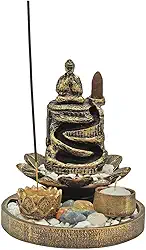 Jardim Zen de 2 Andares C/Incensário Cascata Buda + Incensos (Buda Tibetano)