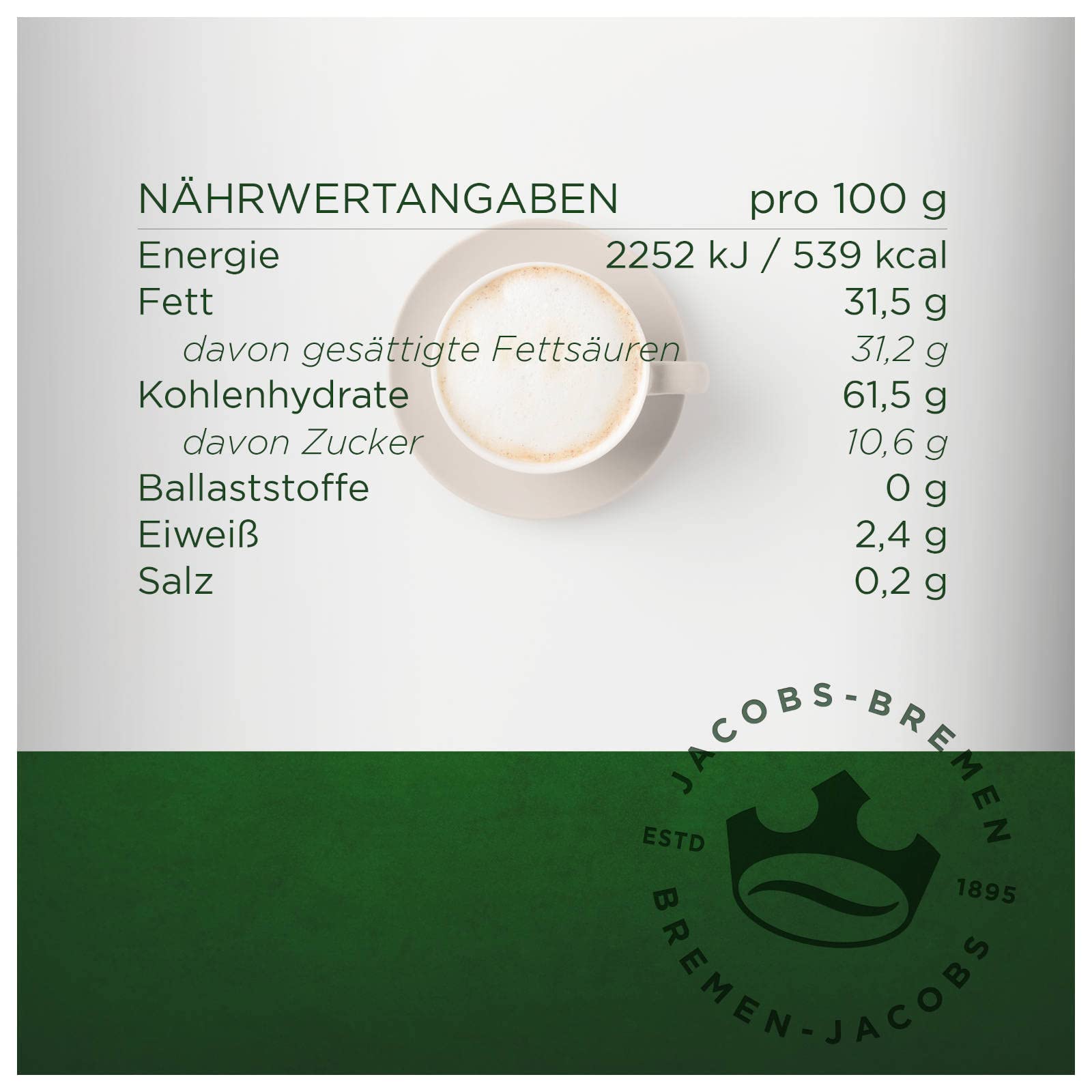 Jacobs Kaffeeplus löslicher, laktosefreier Kaffeeweisser 10 x 1 kg, 10 kg