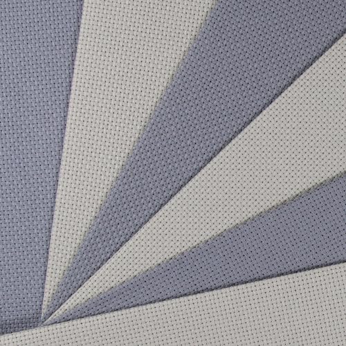 Image of KCS 6 pc of 12 inch x 18 inch (30cmx45cm) 14CT Counted Cotton Aida Cloth Cross Stitch Fabric (Pearl Grey+Light Steel Grey)