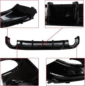 NINTE Rear Bumper Diffuser for BMW 4 Series Gran Coupe G26 M-Sport 2021 2022 2023 2024 4 Doors 420i 430i 435i M440i ABS Gloss Black Painted Rear Lip Spoiler