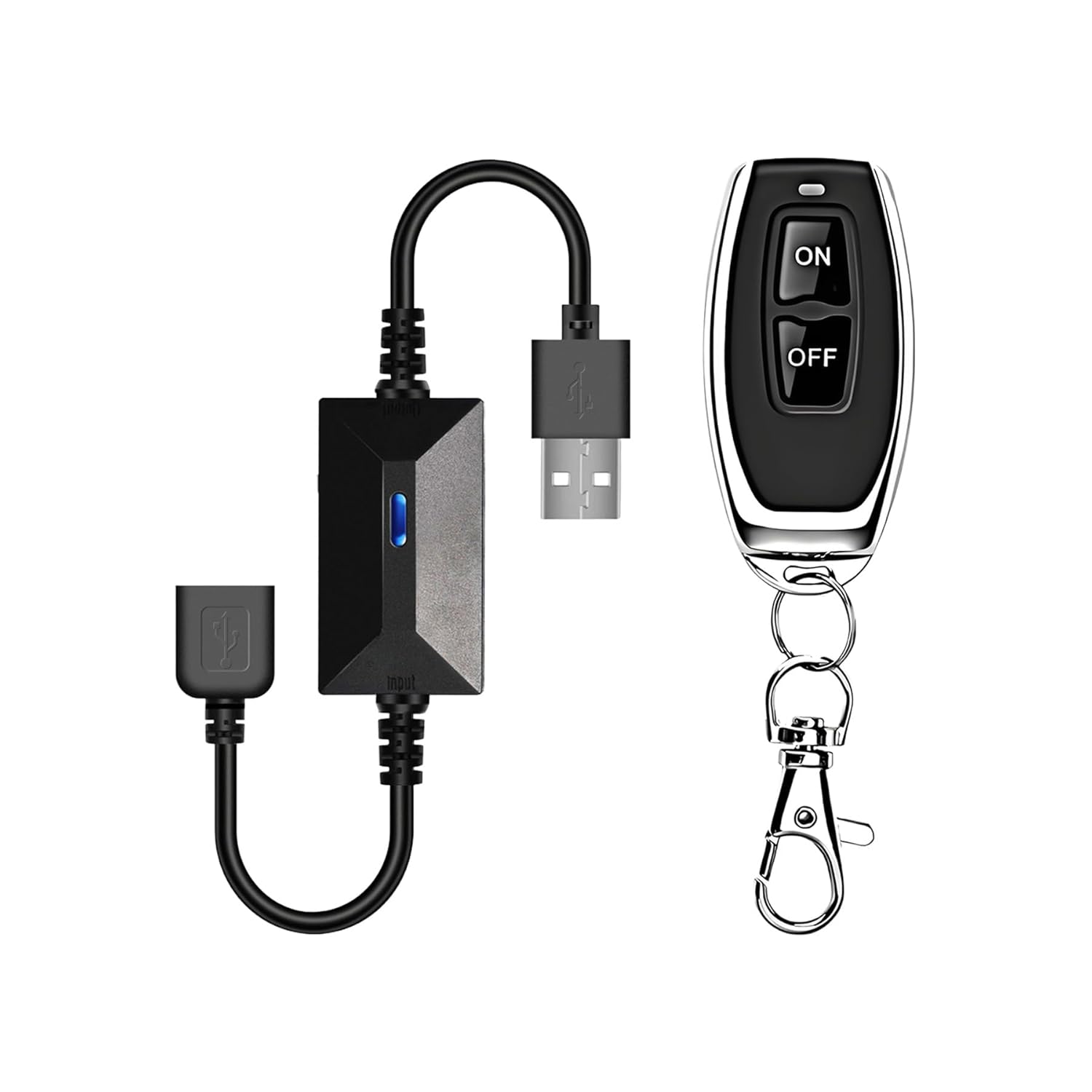 DC 5V USB Remote Control Switch USB Remote Power Switch DC 433MHz Wireless Radio Frequency Switch, for LED Lights, Strip Reading Lights, Fans. (USB)