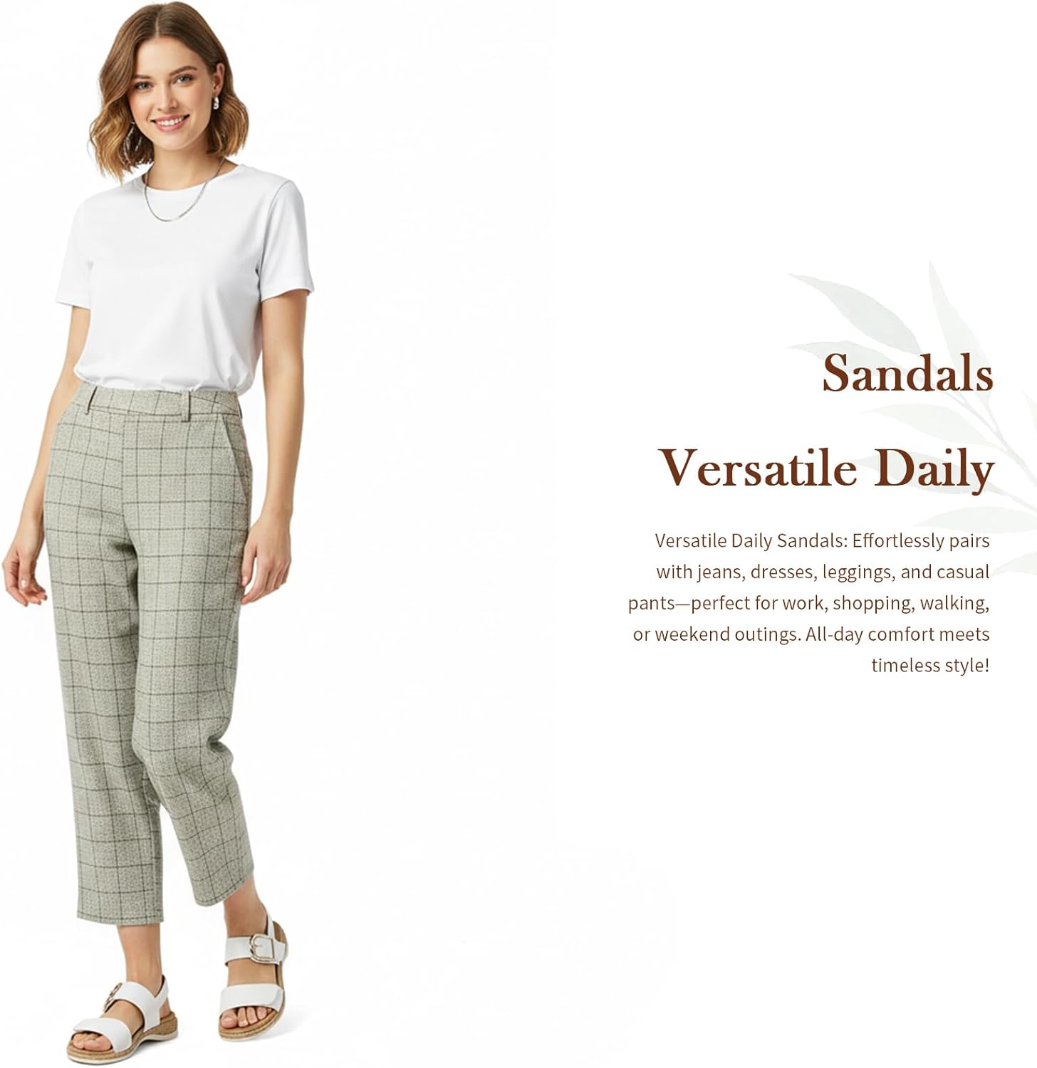 Littleplum Sandals for Women Arch Support – Comfortable Flat Womens Sandals, Summer Breathable Adjustable Orthotic Walking Shoes for Beach,Travel - Image 8