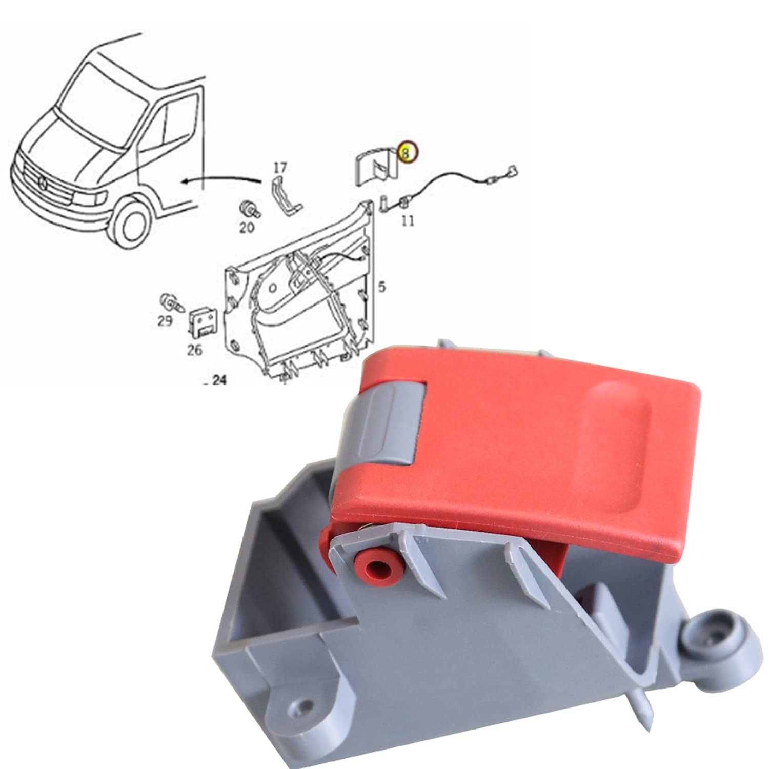 MP&PV Interior Door Handle Left/Right Compatible with Mercedes-Benz Sprinter W901 W902 W903 W904 1995-2006 OE9017200066,9017200166
