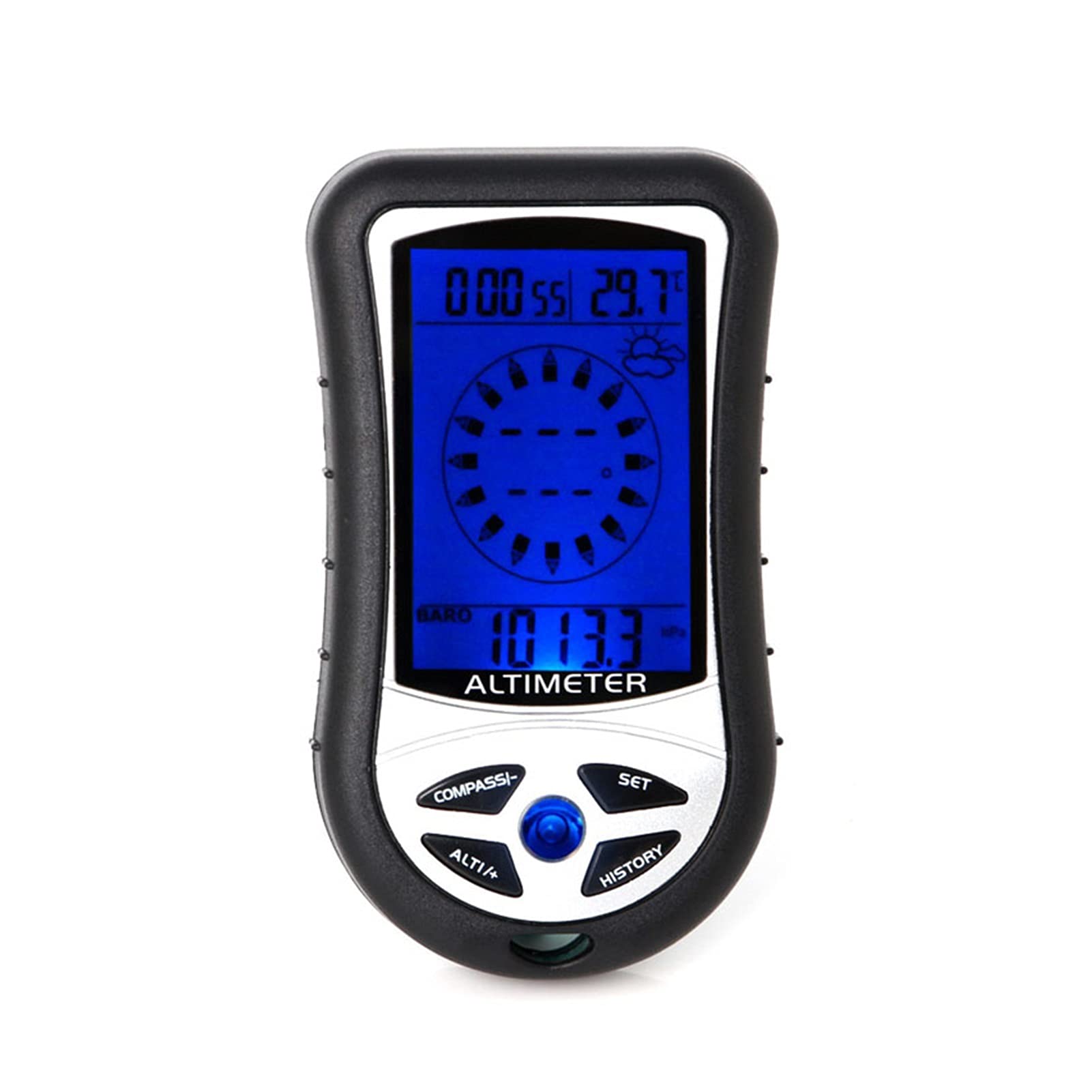 GPS Indication Digital 8 in 1 LCD. Calendario dell'orologio Termico del barometro del barometro della Bussola