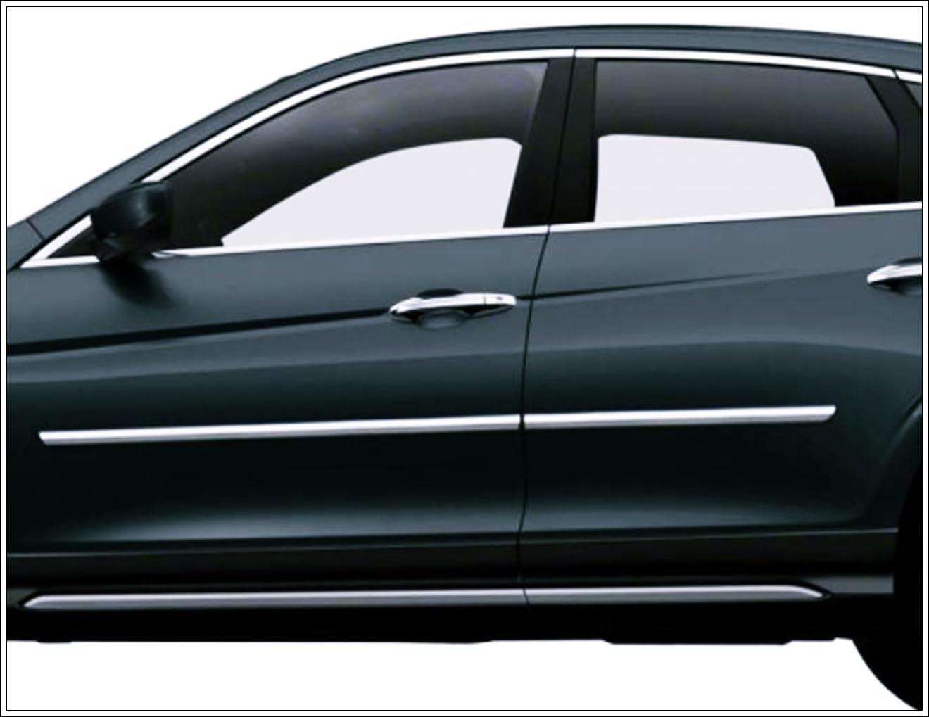 Generic MELEXI Chrome Side Door MOLDING 4 Door 4 PCS S.Steel Compatible with Honda CROSSTOUR 2010 to 2016