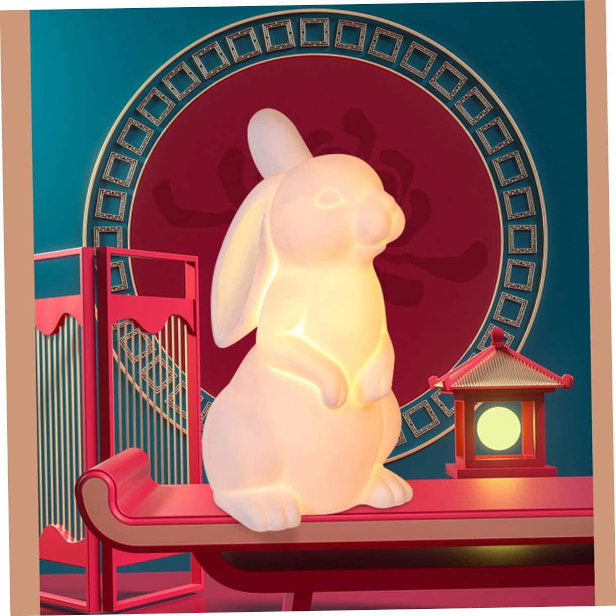 Gadpiparty 1pc Shaped Table Lamp Indoor Night Light for Bedroom Decor Cute Bunny Design Warm Glow Touch Control for Nursery Desk Use