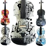 Aliyes Premium Handmade Acoustic & Electric Violino 4 4 Full Size Kit Violino Legno Solido con Ebano-E310