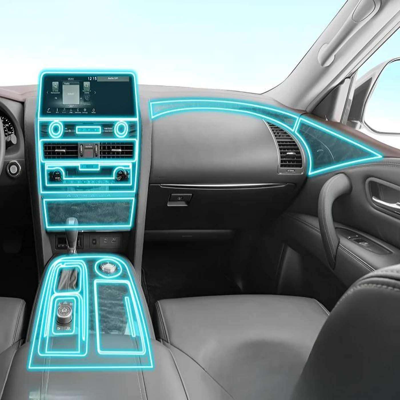 Dashboard Multimedia Navigation Transparent Protection, for Patrol 2023-2025 Film Anti-Scratch