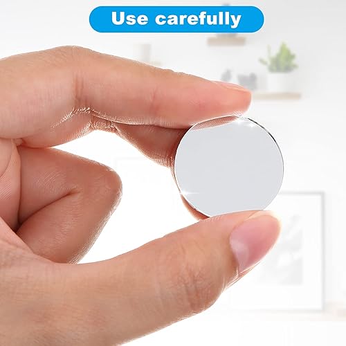 Miniatura 4 de Jetec 120 piezas de espejos redondos pequeños de vidrio de 1 pulgada, azulejos de espejo redondos de vidrio para manualidades y proyectos de