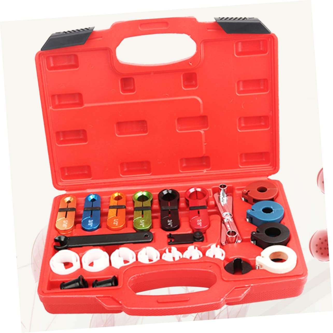 22pcs Quick Disconnect Transmission Line Tool Set Red Automotive Hose and Air Conditioning Disconnect Kit Compatible Lines and Hoses and Easy to Use
