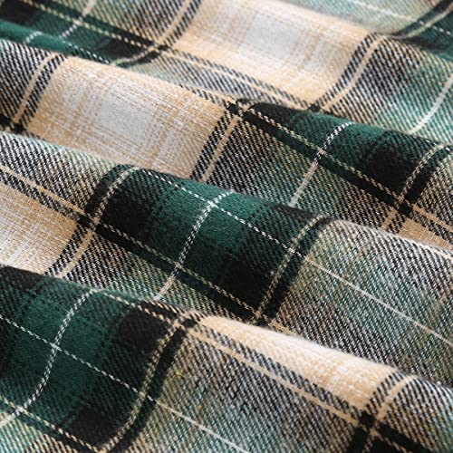 Plaid Skirt for Womens High Waist Aline Pleated Midi Skirts(Green 01, XXL) by IDEALSANXUN - Used condition - Image 2