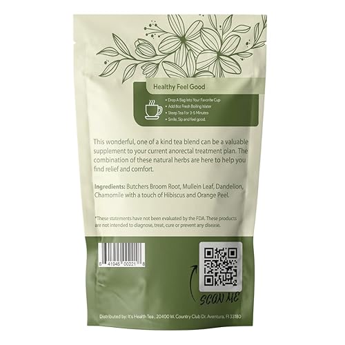 Miniatura 2 de Mezcla de té de hierbas para alivio de hemorroides y apoyo digestivo 30 bolsas de té incluidas Suplemento líquido de hierbas digestivas y