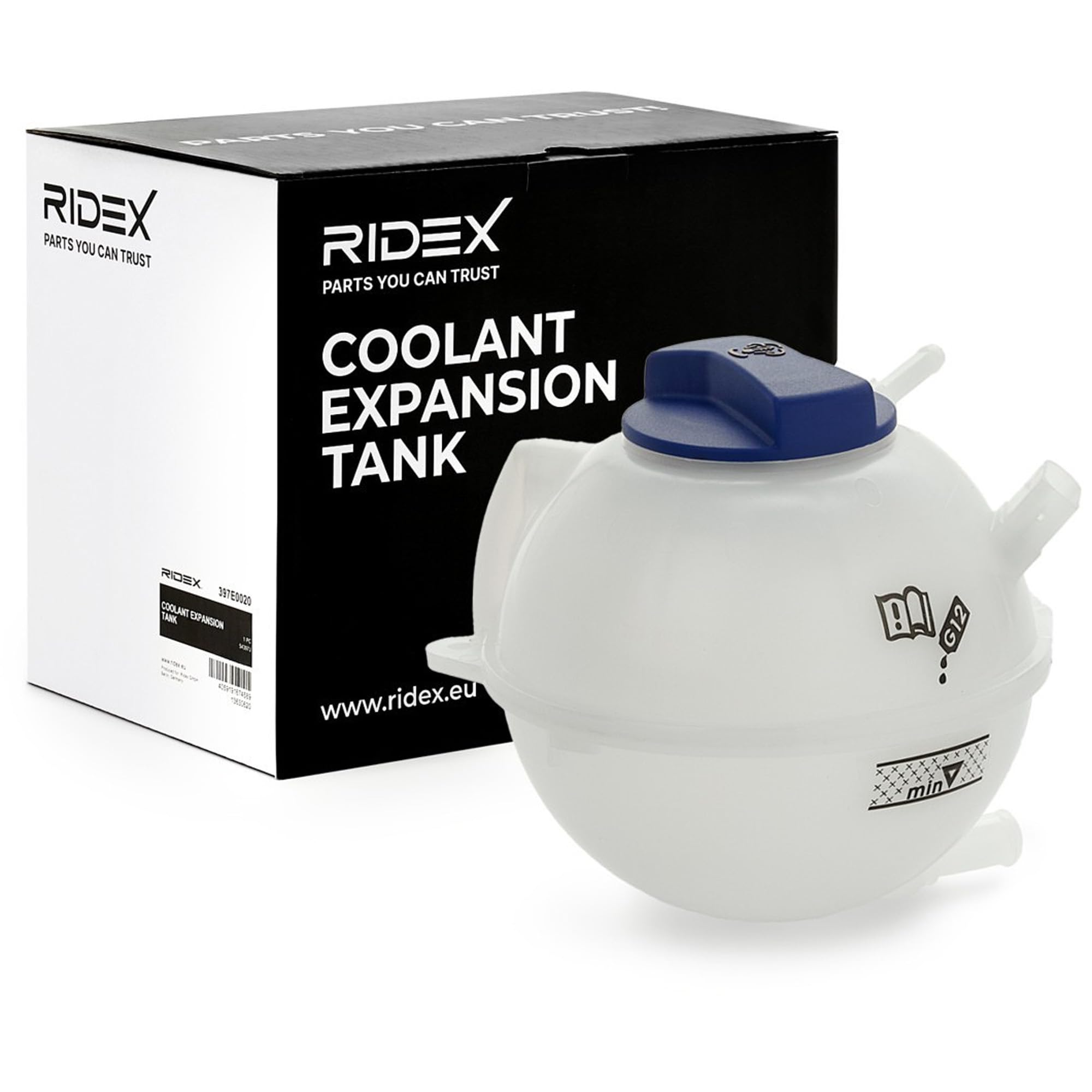 RIDEX 397E0260 Ausgleichsbehälter Kühlmittel mit Sensor mit Verschlussstopfen Kompatibel mit VW Golf IV Schrägheck 1J1