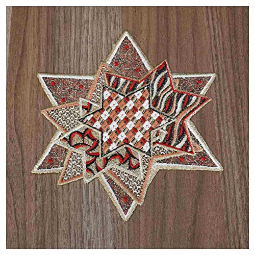 Plauener Spitze Weihnachtsdecken 25 DSD Design-Studio Drechsler Winter-Tischdecke Sternenzauber Plauener...