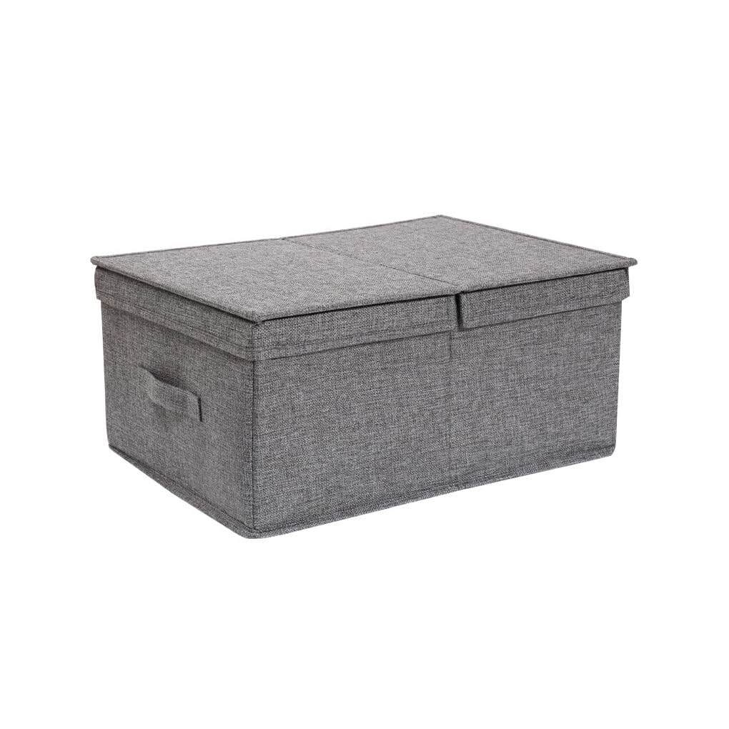 Scatola di immagazzinaggio Contenitori Pieghevoli per Negozi Scatole salvaspazio per la casa Coperta Scarpe Giocattoli Calzini Biancheria Intima Abbigliamento, 50x40x29cm Grigio