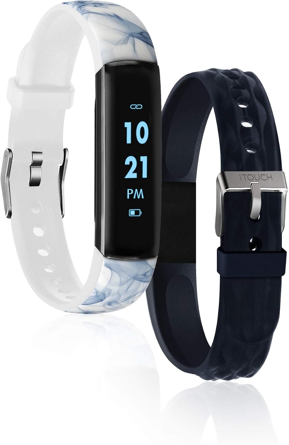 iTouch Slim Waterproof Fitness Activity Tracker, Heart Rate Monitor, Multi-Sports Mode, Pedometer, for Android and iOS Smartphones, Comes with Interchangeable Straps