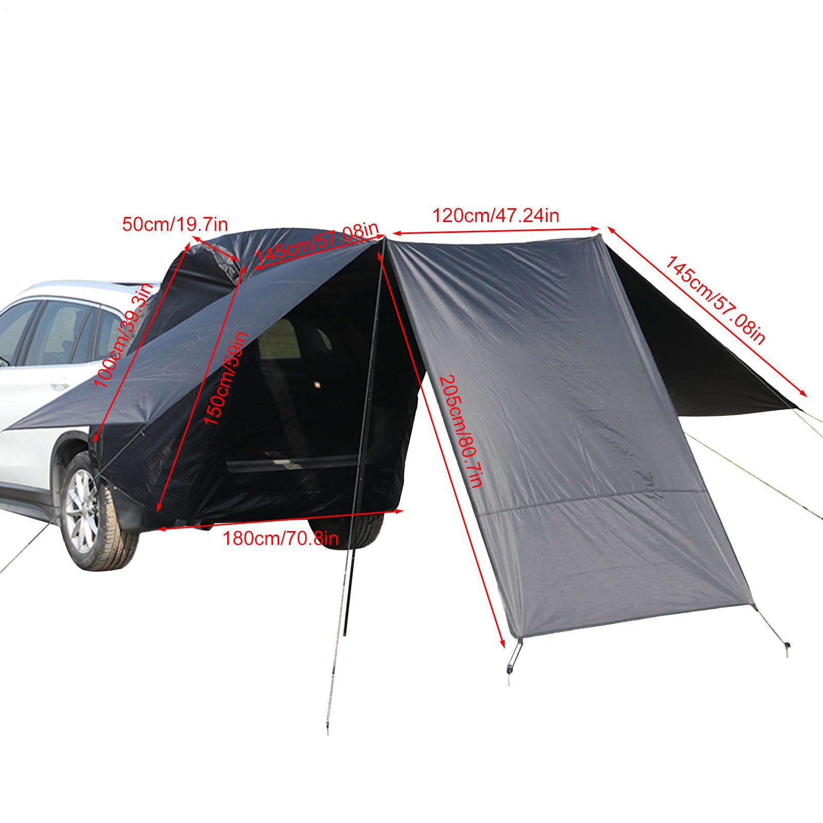 Für Auto SUV - Geräumiger Campingplatz für Familien mit 5-8 Personen | Campingplatz für Veranden, Sonnenschild für Universalfahrzeuge für LKW für | Canomagia Schatten wasserdicht