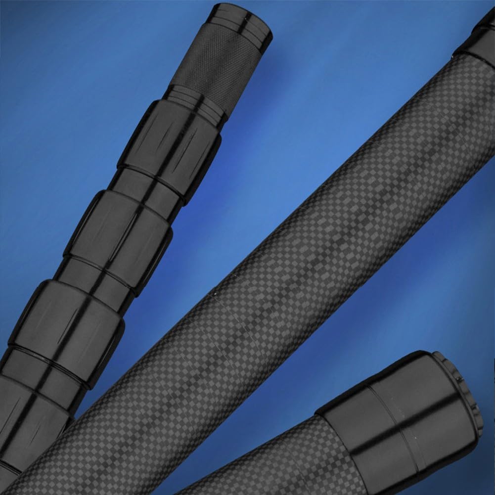 Canne Télescopique Fibre De Carbone Haute Résistance – Épuisette Pêche 1.3m à 6m, Manche Ergonomique Léger Et Solide Pour Randonnée Camping