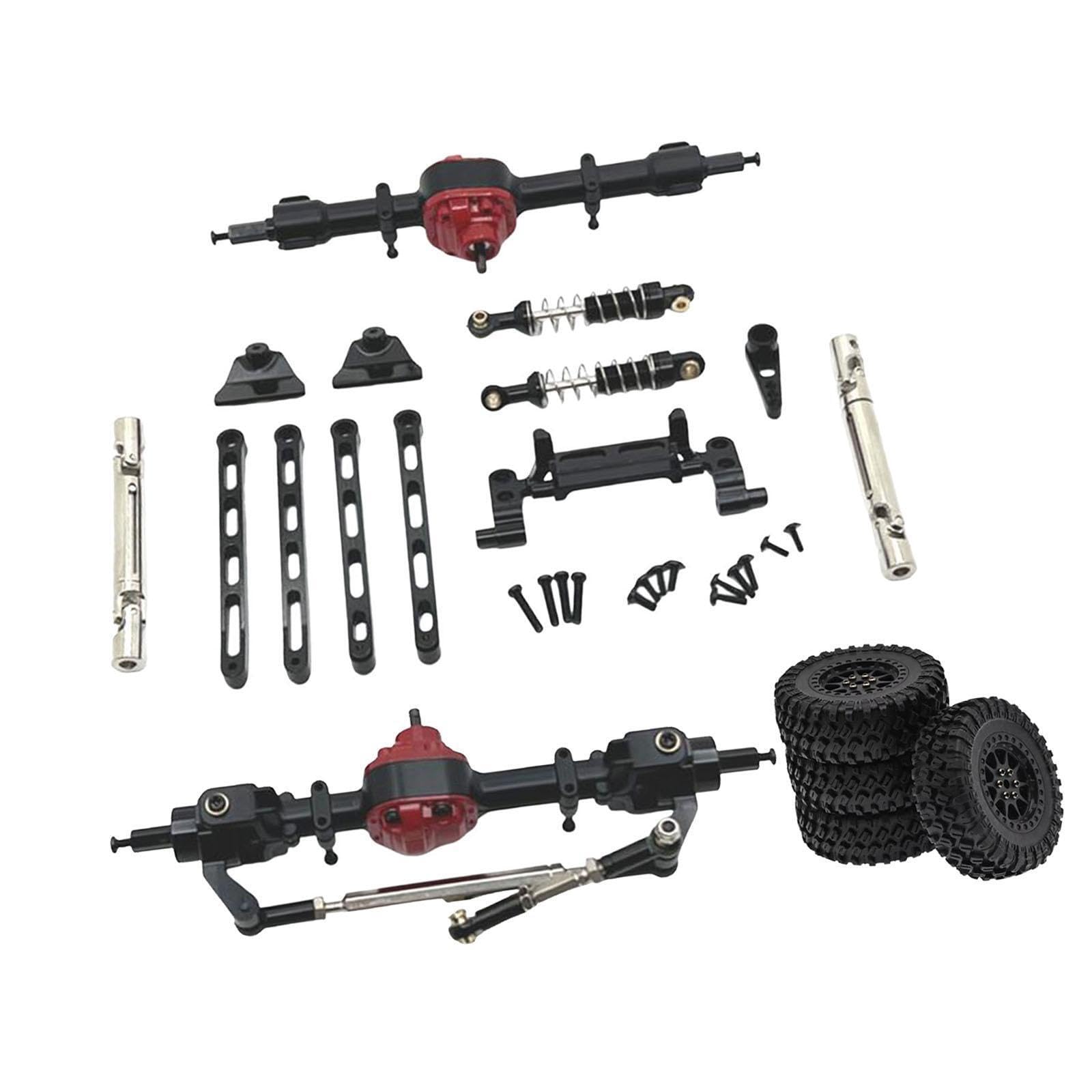 Parti di ricambio per veicoli RC Kit in metallo per assemblaggio assale anteriore 1/12, realizzati per prestazioni e longevità migliorate Set di
