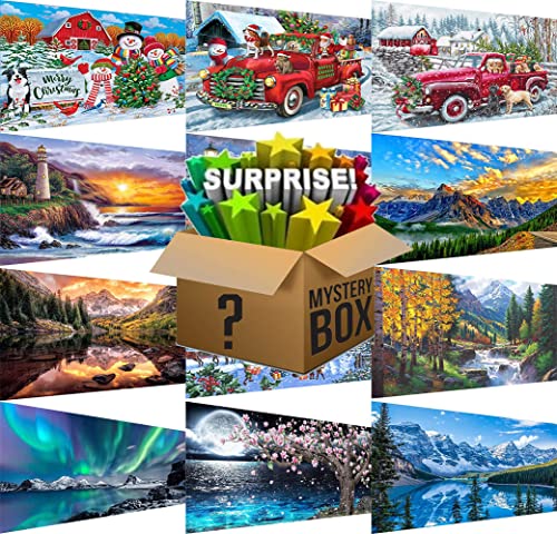 Fotasmua Diamond Painting Kits for Adults,5D Full Round Diamond Winter Snow Scene Diamond Art Kit, Large Dots Diamond Painting for Beginners, DIY Beads for Home Wall Decor, 28" x 16"