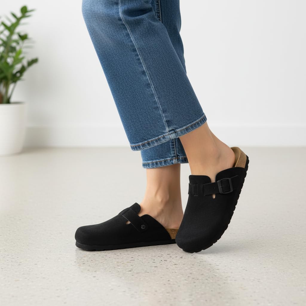 CUSHIONAIRE Hana - Genuine Leather Suede Classic Clog Womens Shoes - Slip On Mule Comfortable Shoes for Women - Image 7