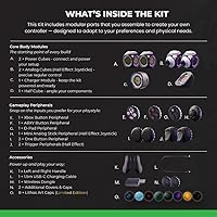 Vista 3 de ByoWave Proteus Controller Kit – Modular Gaming Controller with 15+ Interchangeable Parts, Custom Remapping & LED Lighting – Works with PC, Steam