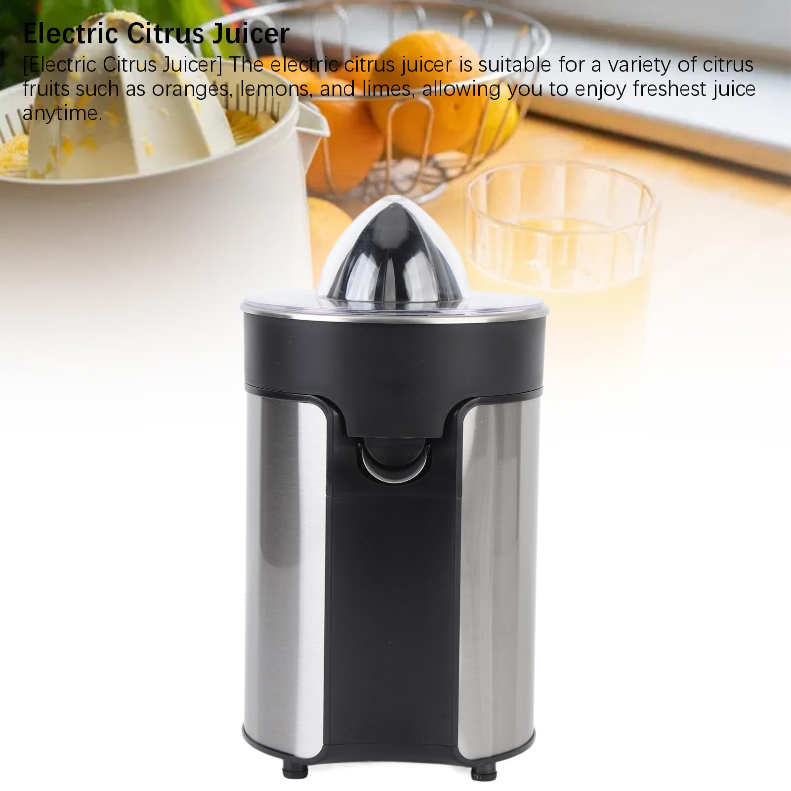 Exprimidor de Cítricos Recargables Eléctricos, 100W de Potencia de 300 Ml de Capacidad Automática de Naranja Limón Exprimidor Compacto Portátil Compacto Cítrico Eléctrico